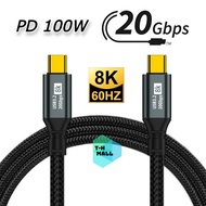 [ 20Gbps / 8K ] Dây cáp sạc nhanh USB 3.2 100W 20V 5A truyền dữ liệu 20Gbps bọc dù 1m 2m 3m Truyền h