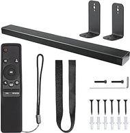 STORAGBT Soundbar Wall Mount Holder - Wall Mount Bracket for Samsung Soundbar System ,Mounted Beside or Under TV ,Space Saver, with Silicone Remote Cover