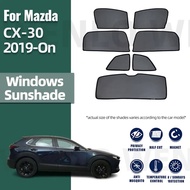 For Mazda CX-30 CX30 2019-2023 2024 CX 30 Magnetic Car Sunshade Shield Front Windshield Curtain Rear