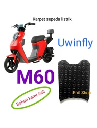 Karpet sepeda listrik Uwinfly M60 Uwinfly M 60 Bahan karet asli