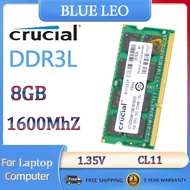 Crucial 8GB DDR3L 1600Mhz Laptop Memory 2Rx8 PC3L-12800S SODIMM RAM Intel