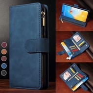 Casing for Huawei Mate 30 Pro 5G P30 Nova 4e Honor 20 10 Lite Flip Case Leather Cover Magnet Zipper Wallet Multi Card Slots Photo Holder Strap Soft TPU Shell Stand Mobile Phone Covers Cases