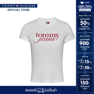 Tommy Hilfiger เสื้อยืด ผู้หญิง รุ่น DW0DW19447 YBL - สีขาว ทรง Slim Fit