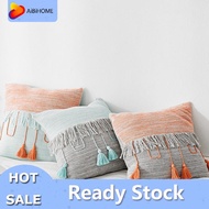 E3【AiBi Home】-Contrast Cable Knit Cushion Cover Retro Fringed Pillowcase Home Decor Pillowcase