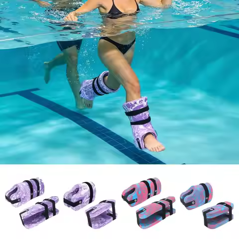 2 Pieces Adjustable Water Aerobics Ankle Weights For Pool Equipment Aquatic Exercise Ankle Weights F