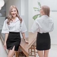 เสื้อนักศึกษาทรงบอย ทรงบอยแบบมีกระเป๋า และแบบไม่มีกระเป๋า ทรงบอยคอจีน (ทรงผู้ชาย Oversize) ทรงตรงไม่