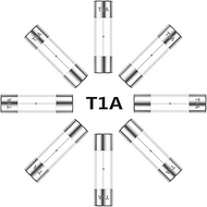 5x20MM 1A 250V Slow Blow Glass Fuses 1 Amp 250 Volt 0.2 x 0.78 Inch Slow-Acting Time-delay Fuse T1AL