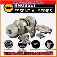 YALE Entrance Door Knob Locks Cylinder Lock Satin Stainless Steel Essential Series CA4147 US32D