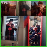 ◸ Naruto Costume Akatsuki Cloak Cosplay Sasuke Uchiha Cape Cosplay Itachi Clothing Cosplay costum