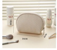 化妝包 手拿包【半圓包【白色】