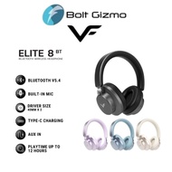 Vinnfier Elite 8 BT Wireless Bluetooth 5.4 Headphones with 21H Playtime & AUX Support Strong Bass