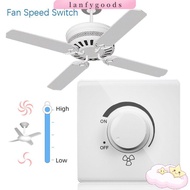 LANFYGOODSS Fan Speed Controller Wall Switch Durable 86 Type Adjustment Stepless Speed