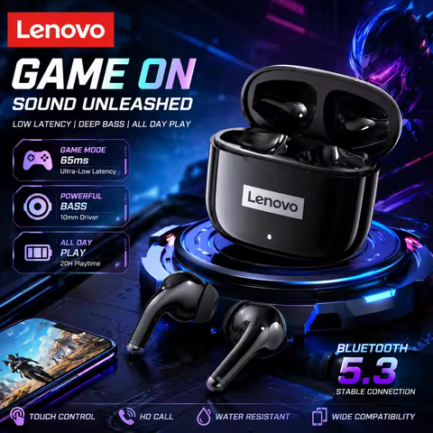 Lenovo LP40 Pro TWS Wireless Headphones Bluetooth 5.4 HiFi Stereo Earphones Gaming Sports Touch Cont