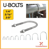 1/2" - 6" PIPE U BOLT / GI U-BOLT / SCREW U / U CLIP ZINC PLATED STEEL