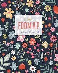 Low FODMAP Food Diary & Journal: Pretty Floral on Navy Blue Daily Track of Foods and Symptoms for IB