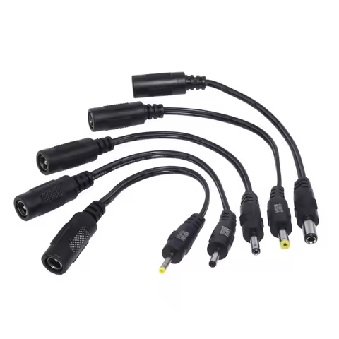 1X DC Power Cable Male to Female Adapter 5.5 x 2.1 Female to 5.5x2.5mm 3.0x1.1mm 2.5x0.7mm 3.5x1.35m