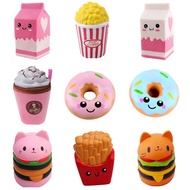Jumbo Kawaii Squishy Toys Slow Rising Squeeze PU Popcorn Animals Anti Stress Relief Squishies Toy For Children Kids Xmas Gift