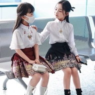 Children Hanfu Horse Face Skirt Thin Chinese Style Princess Dress Cute Girl Hanfu Short Skirt Short 