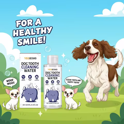 Pet Oral Care Drinkable Mouthwash - Gentle Care, Cleans Tartar & Fights Bad Breath, Maintains Pet Or