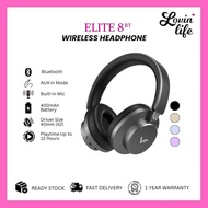 VF Elite 8 BT Wireless Bluetooth 5.4 Headphones with 21H Playtime & AUX Support Strong Bass