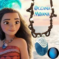 2024 Movie Polynesia Ocean Moana Princess Luminous Charm Necklace Pendant Costume Cosplay Fancy Dres