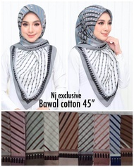 HOT SELLING  [20 HELAI] TUDUNG BAWAL COTTON ALA FAZURA BIDANG 45 BORONG PELBAGAI DESIGN AVAILABLE BY NSA GLAMOROUS