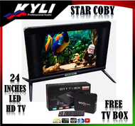 NEW LED TV STAR COBY 24' INCHES FLAT TV SCREEN WITH FREE TV BOX