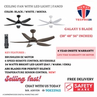 FANCO GALAXY 5 BLADE CEILING FAN WITH LIGH AND REMOTE CONTROL