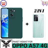 Promo Case OPPO A57 4G 2022 Free Garskin Carbon Premium Casing Cover Anti Bekas Sidik Jari