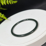 和田玉塔青手鐲 54MM 叮當款墨綠玉手環 附證書 嬌俏精細靈動可人