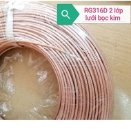 RG316D RG400 coaxial cable RF signal wire with 2 layers of silver-plated anti-interference mesh