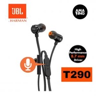 JBL - JBL Tune 290 入耳式耳機 T290 Pure Bass 聲音 一鍵式遙控器/麥克風/免提通話 black 黑色