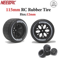 4PCS NEEBRC 115mm RC Car Rubber Tire Wheel Tyre 12mm Hex For 1/10 RC Car Buggy Truck HPI HSP Savage 