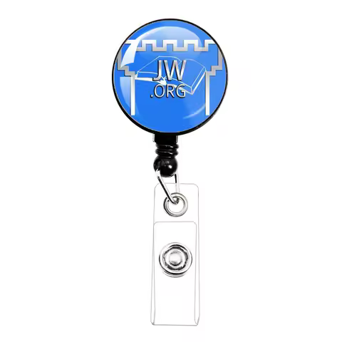 JW.ORG Jehovah's Witnesses Black/White Retractable Badge Reel Work Card Clip ID Name Card Display Ta