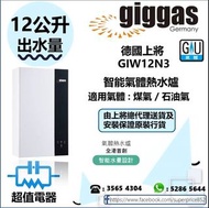 (全新行貨) 德國上將 GIW12N3 (連送貨及基本安裝) 智能氣體熱水爐  煤氣/石油氣