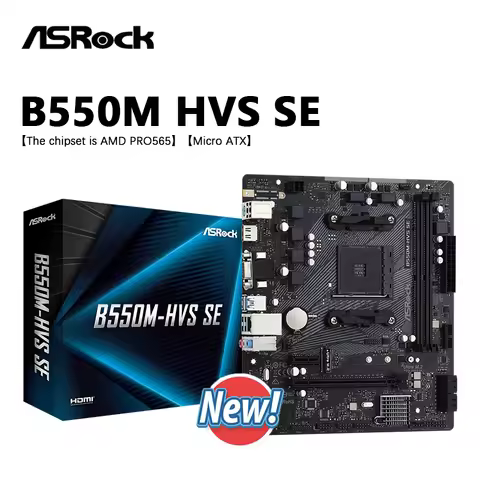ASrock B550M-HVS SE New Dual channel DDR4 AMD B550 Motherboards Socket AM4 Processadores 5500/5600/5