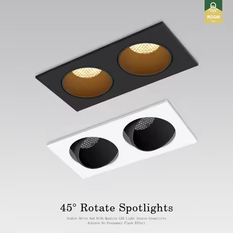 Dimmable LED Downlight AC85-265V Anti-Glare Ceiling Light 30W24W Square Recessed Light15W7W Modern I