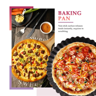 Pie TinNon-Stick Pie DishRound Quiche Tart PanPizza Plate with Removable Loose BottomBakeware(14/20/