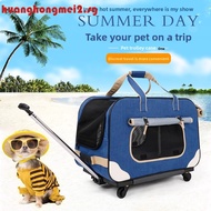 Huanghongmei2.Sg Pet Carrier Oversized Cat Bag Pet Stroller Portable Dog Stroller Folding Dog Carrie