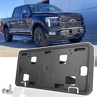 Front License Plate Frame for 2024 2025 2026 Ford F150 2.7L 3.5L with Immersion Heater Without Tremo