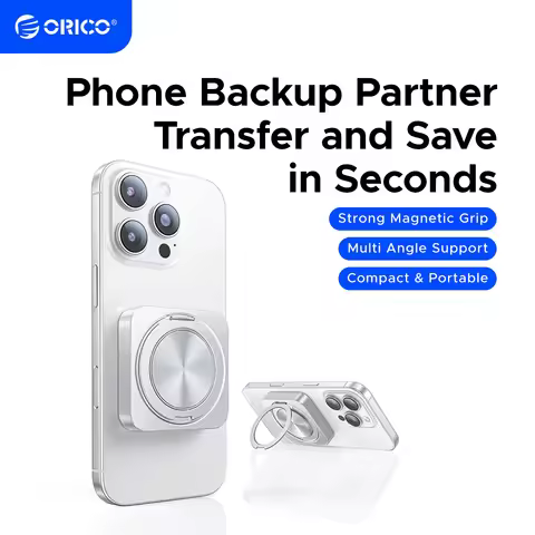 ORICO Mini Magnetic External SSD FlashPod with Stand for iPhone 17 16 15 Pro/Max 150MB/s Portable So