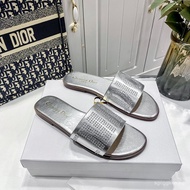 Premium European and American Style Rhinestone Embroidered Flat Roman Sandals Internet Celebrity Sty