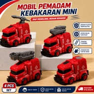 FireTruck MiniBus Engineer 4-wheel toy car is safe for safe