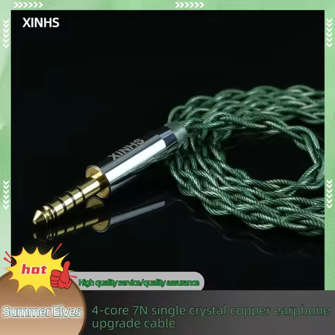 XINHS Summer Elves 7N Single Crystal Copper HiFi Earphone Upgrade Cable Suitable 0.78mm QDC for M5 O