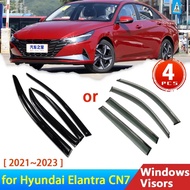 Car Windows Visors for Hyundai Elantra CN7 7th 2021~2023 Avante i30 Sedan Accessories Deflectors Ra