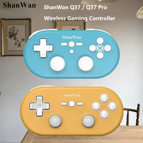 ShanWan Q37 Mini Gamepad Wireless Bluetooth Q37 Pro Micro Gaming Controller Hall Double Rocker Is Su
