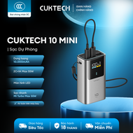 Sạc Dự Phòng CUKTECH 10 MINI 2C1A | Sạc Nhanh 55W Max | Dung Lượng 10.000mAh | Bảo Hành 18 Tháng PB1