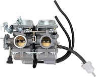 WOOSTAR Twin Cylinder Carburetor with Fuel Filter Assembly Replacement for Carb Chamber 250cc Rebel