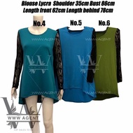 Long blouse Lycra / borong murah