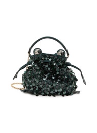 ANYA HINDMARCH RECYCLED SATIN FROG CROSSBODY BAG